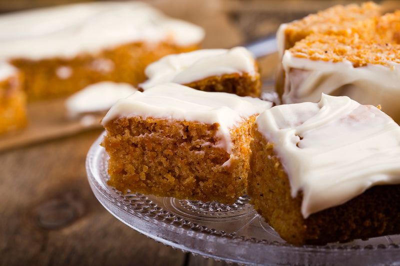 RECIPE: Pumpkin Bars With Protein Cream Cheese Frosting